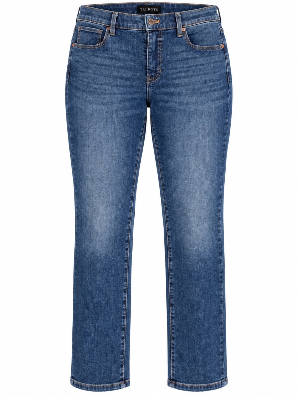Talbots Mid Wash Straight-Leg Jeans in Blue